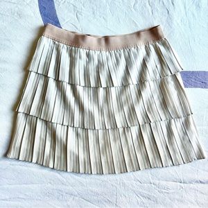 BCBGMaxAzria Silky Pleated Mini Skirt